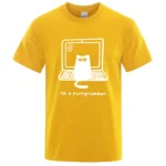 Funny Cat Programmer T Shirt - Image 2